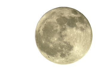 2400mm full moon, isolated