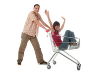 Couple With Shopping Cart
