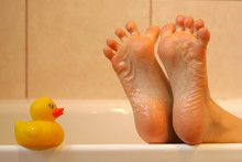 Feet Meeting Bath Duck