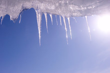 Icicle And Blue Sky