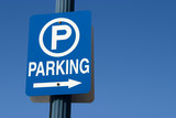 Fototapeta Londyn - blue parking sign