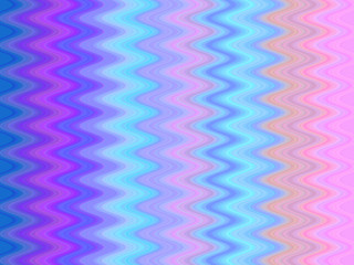 Sticker - blue pink waves