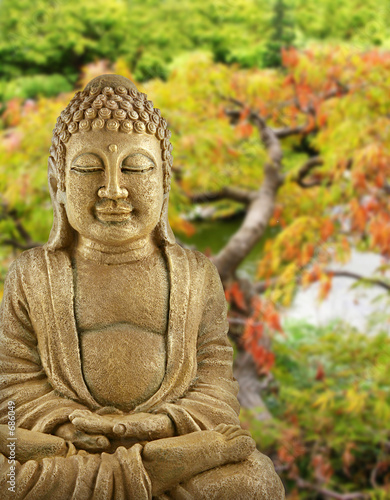 Naklejka na szybę buddha garden