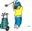 cartoon golfer