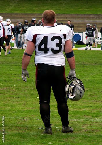 Huge American Football Player Buy This Stock Photo And Explore