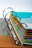 Fototapeta  - binder closeup with files stacked
