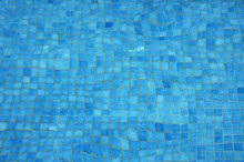 Blue Tiles Background - Bottom Of A Swimming Pool