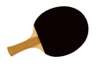 canvas print picture - ping pong black paddle