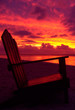 canvas print picture sunset chair