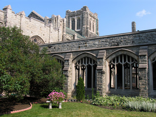 Wall Mural - medieval style cloister