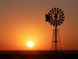sunrise with windmill