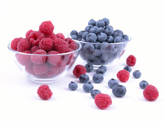 Wall Mural - blueberries and raspberries