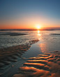 canvas print picture sunset beach