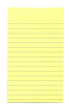 blank yellow note paper