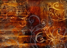 Grunge Swirls Stairs Background
