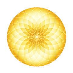 Sticker - abstract circle - golden fractals