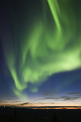 Wall Mural - active aurora and big dipper