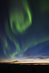 Wall Mural - aurora swirling in the sky