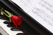 Piano Sheet Music With Rose