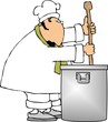 chef stirring a large pot