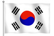 flag of south korea waving