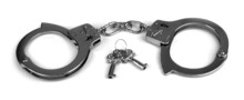 Handcuffs On White
