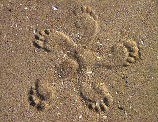 footsteps in the sand