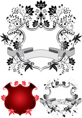 Sticker - floral coat of arms