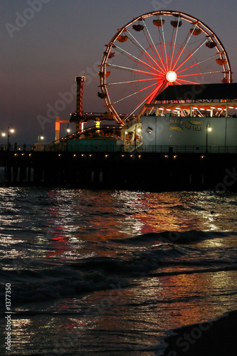 Fotoboard na płycie Santa Monica Pier dusk 2