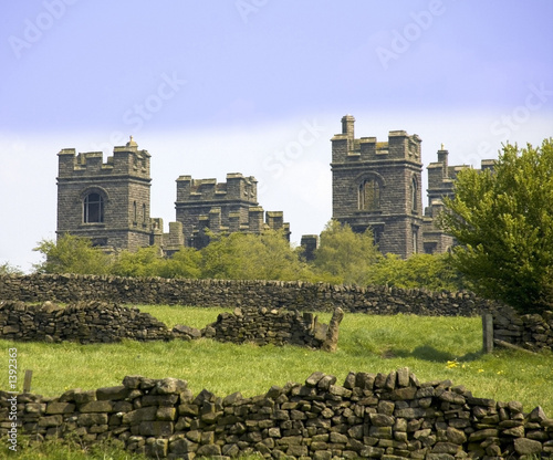 Obraz na płótnie canvas trzyczęściowy "tryptyk" Anglia derbyshire peak district park narodowy mat