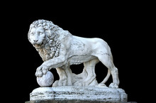 Lion Sculpture - Isolated On Background