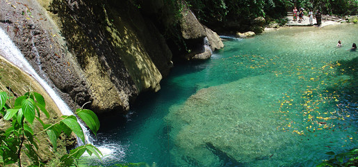 pure blue waterfall