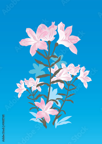 Obraz na płótnie canvas Kwiaty ilustracji wektorowych - retro Alstroemeria p
