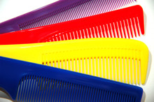 Close Up Of Colourful Plastic Combs