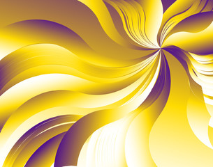 Canvas Print - purple-yellow-white vortex