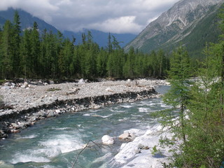 Wall Mural - the mountain river