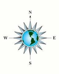 silver compass