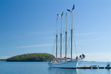 Schooner Margaret Todd Docked In Bar Harbor Maine