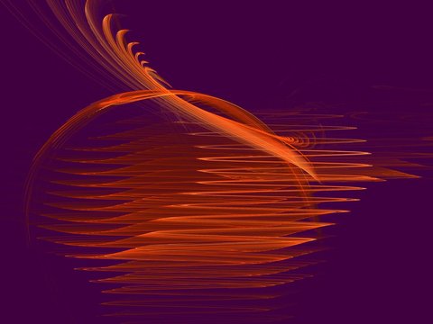 abstract flaming shape