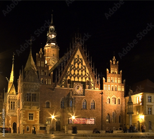 Naklejka samoprzylepna Polska wrocławski ratusz