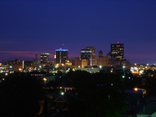 Dayton, Ohio Skyline At Night