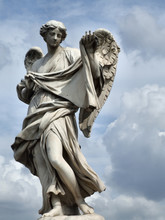Angel Statue In Rome, Italy
