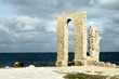 ancient arch - ruins over seashore