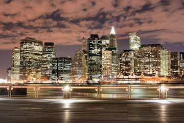 Wall Mural - manhattan skyline at night