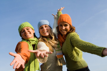 happy smiling girls