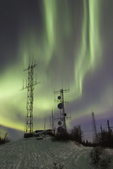 Wall Mural - double aurora band and two antennas
