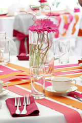 Wall Mural - wedding table set for fun dining during a banquet