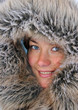  beaytiful girl with blue eyes in fur hood