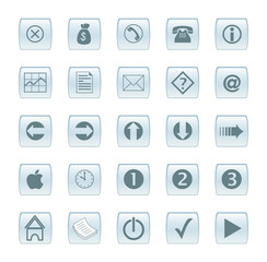 Poster - various aqua/glass style web buttons