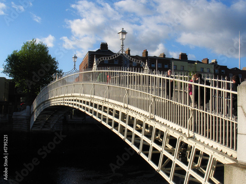 Obraz na płótnie canvas trzyczęściowy "tryptyk" Ha'penny bridge dublin